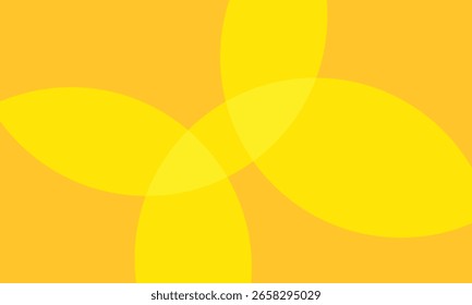Yellow abstract background with overlapping circles. great for banner, poster, presentation, website, etc.
