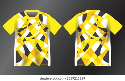 yellow abstract background pattern for sport jersey design mockup