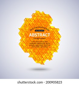 Yellow abstract background with place for text. Geometric design.