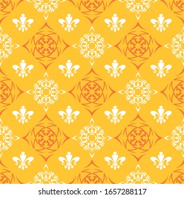 Yellow Abstract Background. Seamless Pattern, Retro. Texture Wallpaper. Vector Illustration.