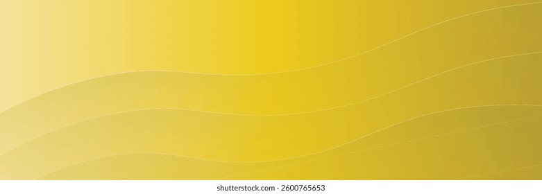 yellow abstract background. Smooth curve shape graphic. Elegant clean soft texture. Modern design. Suitable for covers, headers, brochures, posters, banners, websites, presentations, wallpapers