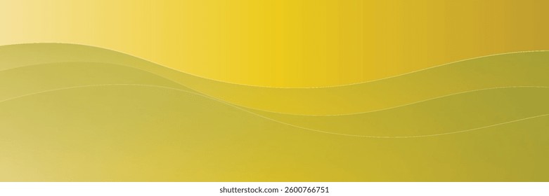 yellow abstract background. Smooth curve shape graphic. Elegant clean soft texture. Modern design. Suitable for covers, headers, brochures, posters, banners, websites, presentations, wallpapers