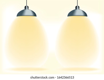 Yellow Abstract Background Spotlight on Stage with Scenic Light. Lighted Stage, Scene, Podium Concept. Realistic 3d Vector illustration and Art.