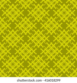 Yellow abstract background, striped textured geometric seamless pattern