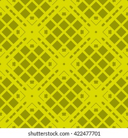 Yellow abstract background, striped textured geometric seamless pattern