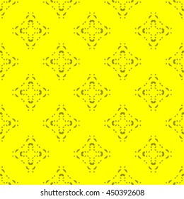 Yellow abstract background, striped textured geometric seamless pattern