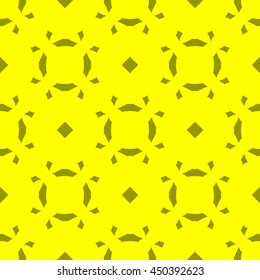 Yellow abstract background, striped textured geometric seamless pattern
