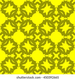 Yellow abstract background, striped textured geometric seamless pattern