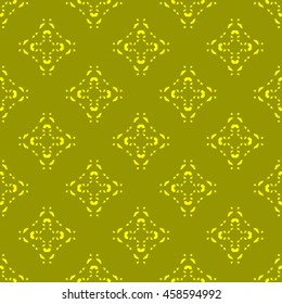 Yellow abstract background, striped textured geometric seamless pattern
