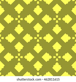 Yellow abstract background, striped textured geometric seamless pattern