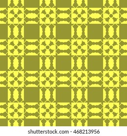 Yellow abstract background, striped textured geometric seamless pattern