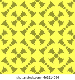 Yellow abstract background, striped textured geometric seamless pattern