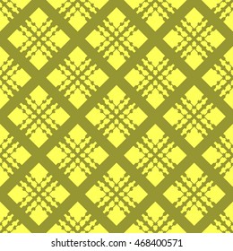 Yellow abstract background, striped textured geometric seamless pattern