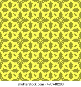 Yellow abstract background, striped textured geometric seamless pattern