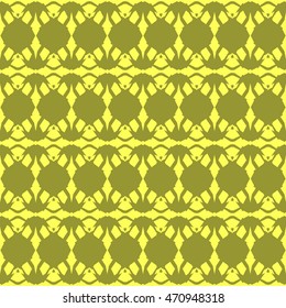 Yellow abstract background, striped textured geometric seamless pattern