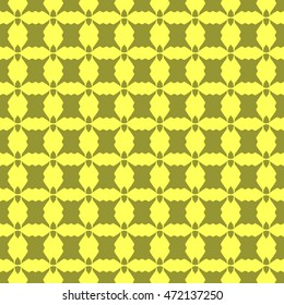Yellow abstract background, striped textured geometric seamless pattern