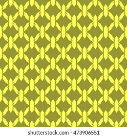 Yellow abstract background, striped textured geometric seamless pattern