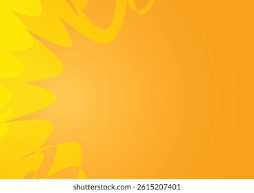 Yellow abstract background with sunburst rays and smooth color gradients. Bright, energetic vector design for digital use.