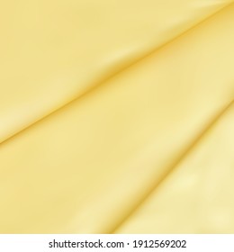 Yellow abstract background texture  crumpled fabric cloth or liquid waves of folds idea design