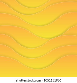 Yellow abstract background, texture wave of sand, illustration.