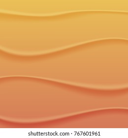 Yellow abstract background, texture wave of sand, vector illustration.