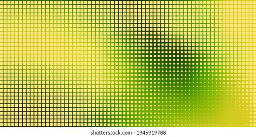 El fondo abstracto amarillo con triángulos y patrón de medio tono se puede utilizar como plantilla para varios documentos
