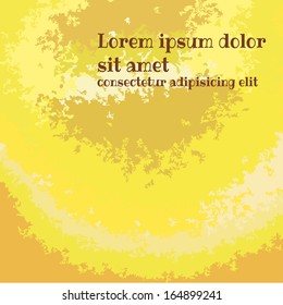 Yellow abstract background. Vector