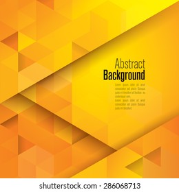 Yellow abstract background vector. Can be used in cover design, book design, website background, CD cover, advertising.