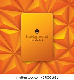 Yellow abstract background vector. Can be used in cover design, book design, website background, CD cover or advertising.