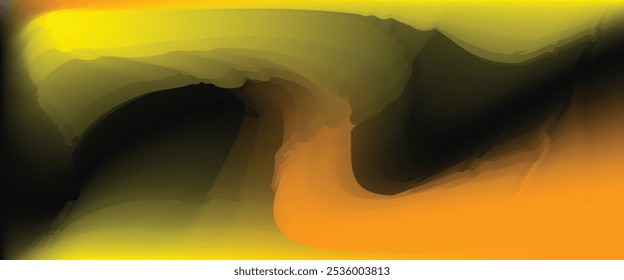 Yellow abstract background vector design. Yellow gradation background. Black and yellow  abstract background.