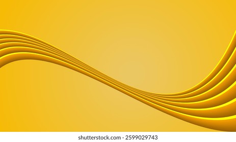 Yellow abstract background vector design. Trendy simple diagonal dynamic geometric stripes vector design with shine lines and shadow. Suit for cover, poster, brochure, banner, website, business card, 