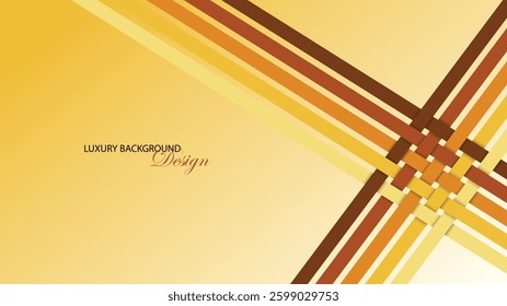 Yellow abstract background vector design. Trendy simple diagonal dynamic geometric stripes vector design with shine lines and shadow. Suit for cover, poster, brochure, banner, website, business card, 