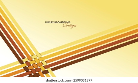 Yellow abstract background vector design. Trendy simple diagonal dynamic geometric stripes vector design with shine lines and shadow. Suit for cover, poster, brochure, banner, website, business card, 