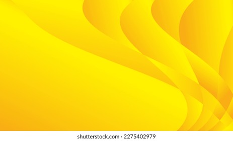 gelber abstrakter Hintergrund, Wellengrafik, Geometrische Vektorgrafik, Minimale Textur, Web-Hintergrund, gelbe Coverdesign, Flugzeugablage, Banner, Wanddekoration, Tapete, gelber Farbverlauf-Hintergrund