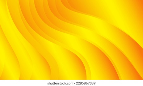 Yellow abstract background, wave graphic, Geometric vector, Minimal Texture, web background, yellow cover design, flyer template, banner, wall decoration, wallpaper, yellow gradient background