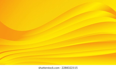 Yellow abstract background, wave graphic, Geometric vector, Minimal Texture, web background, yellow cover design, flyer template, banner, wall decoration, wallpaper, yellow gradient background