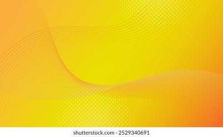 Yellow abstract background with wavy lines