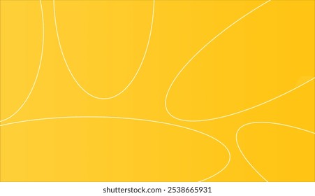 Yellow abstract background with white lines , circle design 