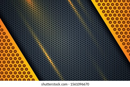 Yellow abstract backgrund vector, modern corporate concept with texture effect.