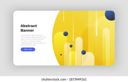 yellow abstract banner vector for website, presentation, social media