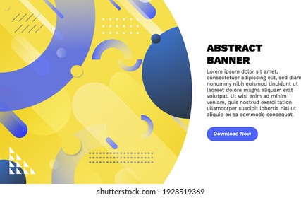 vector de banner abstracto amarillo para sitio web, presentación, medios sociales