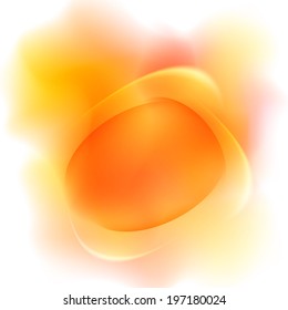 Yellow abstract blurred background with light lines and shadows. 