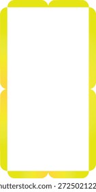 Yellow abstract border with rounded corners and white center