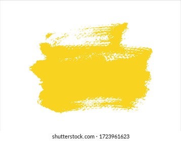 Yellow Abstract Brush Stroke Paint Background Stock Vector (Royalty ...