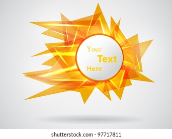 yellow abstract card. vector illustration