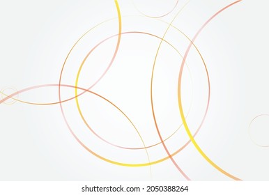 yellow abstract circle background on white gray background