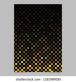 Yellow abstract circle pattern brochure background - vector stationery template design