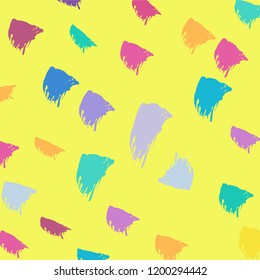 Yellow abstract colorful brush pattern vector