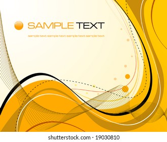 yellow abstract composition - vector illustration