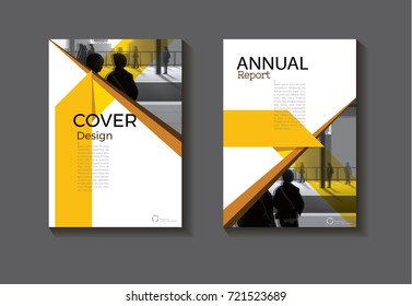 Yellow abstract cover design modern book cover abstract Brochure cover  template,annual report, magazine and flyer layout Vector a4